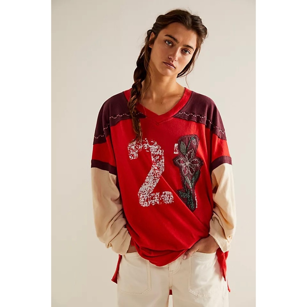 NWOT Free People We the Free Halftime Tee